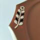Large vintage two-tone brown and cream dish from the 50s and 60s