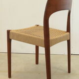 Set of 4 papercord dining chairs 'Logster' - Arne Hovmand Olsen