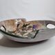 Ceramic dish with thistle decoration by Daniel Etienne, 31 cm