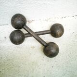 Pair of vintage cast iron dumbbells