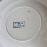 6 soup plates - Tircis model - Antique 82-piece Sarreguemines earthenware dinnerware set