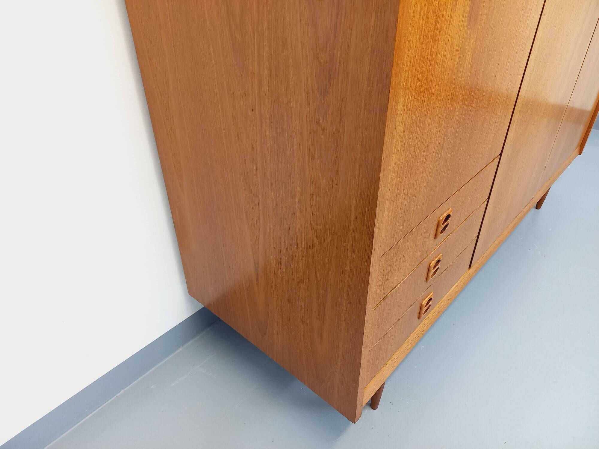 Vintage Scandinavian-style teak wardrobe from the 1960s