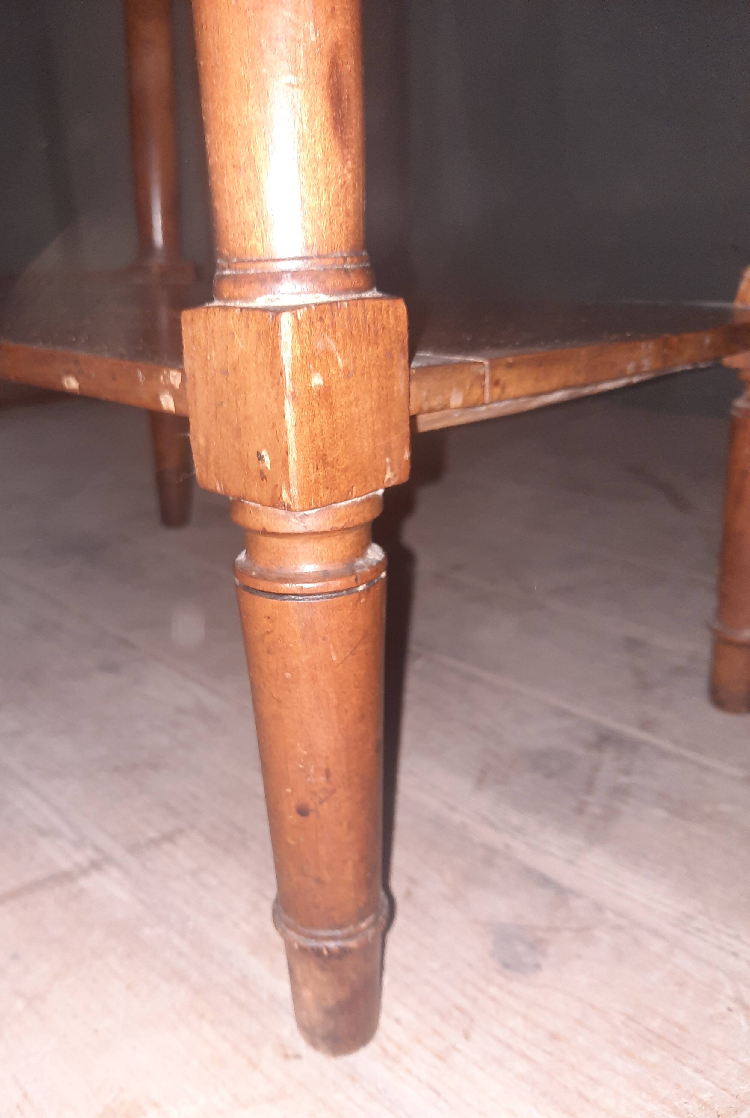 Curtained bedside table from the nineteenth century.