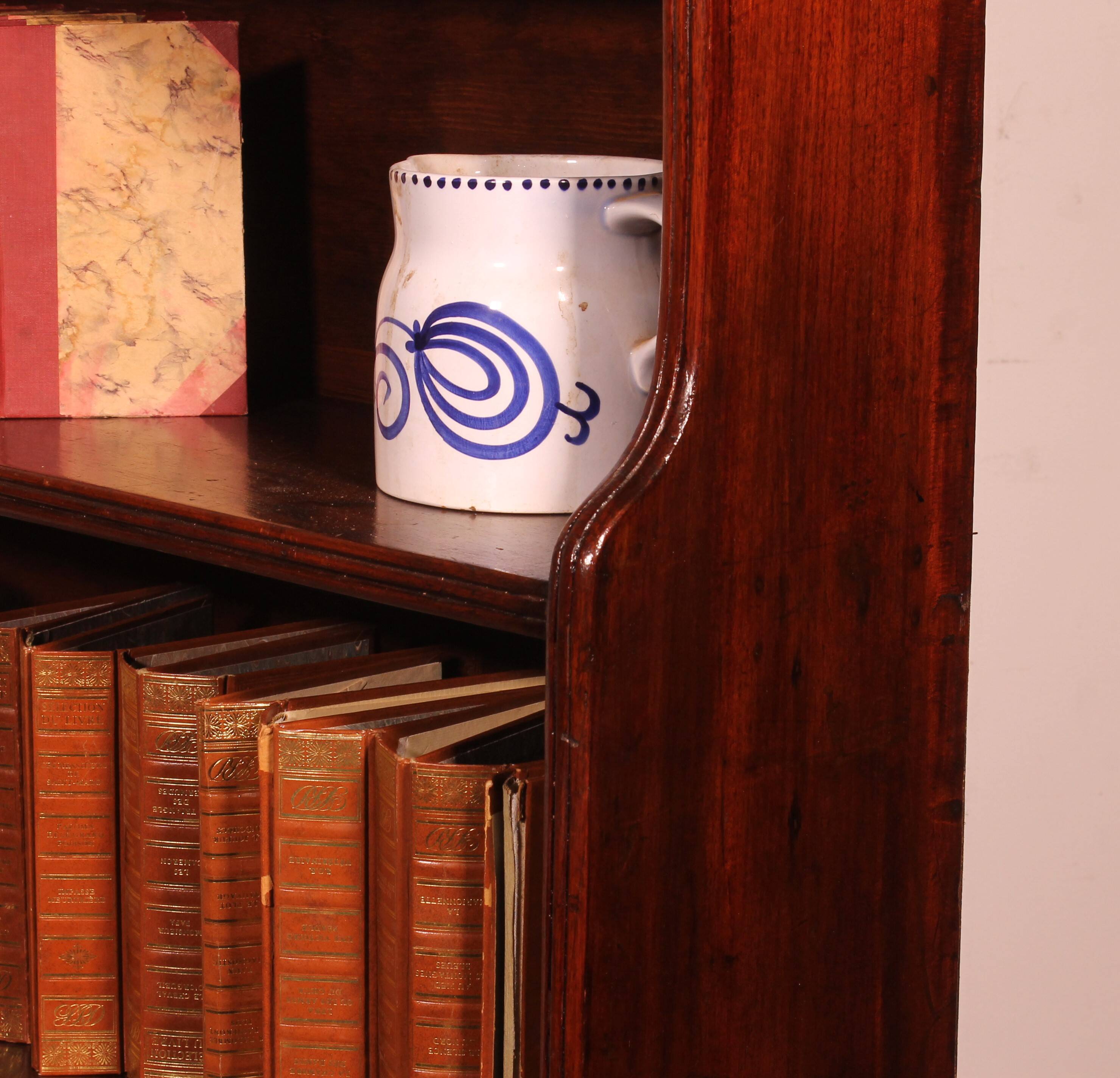 19th Century Mahogany Waterfall Bookcase