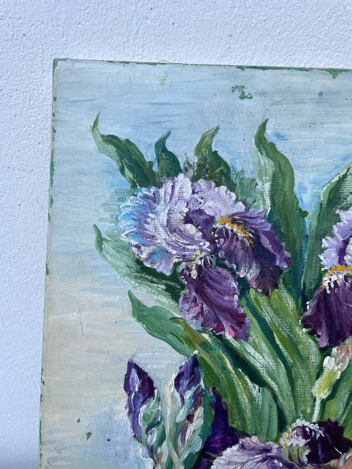 Bouquet of flowers old painting