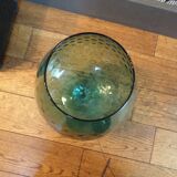 Blue empolied vase h=33cm