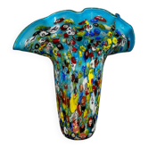 Grand vase en verre de Murano à décor millefiori