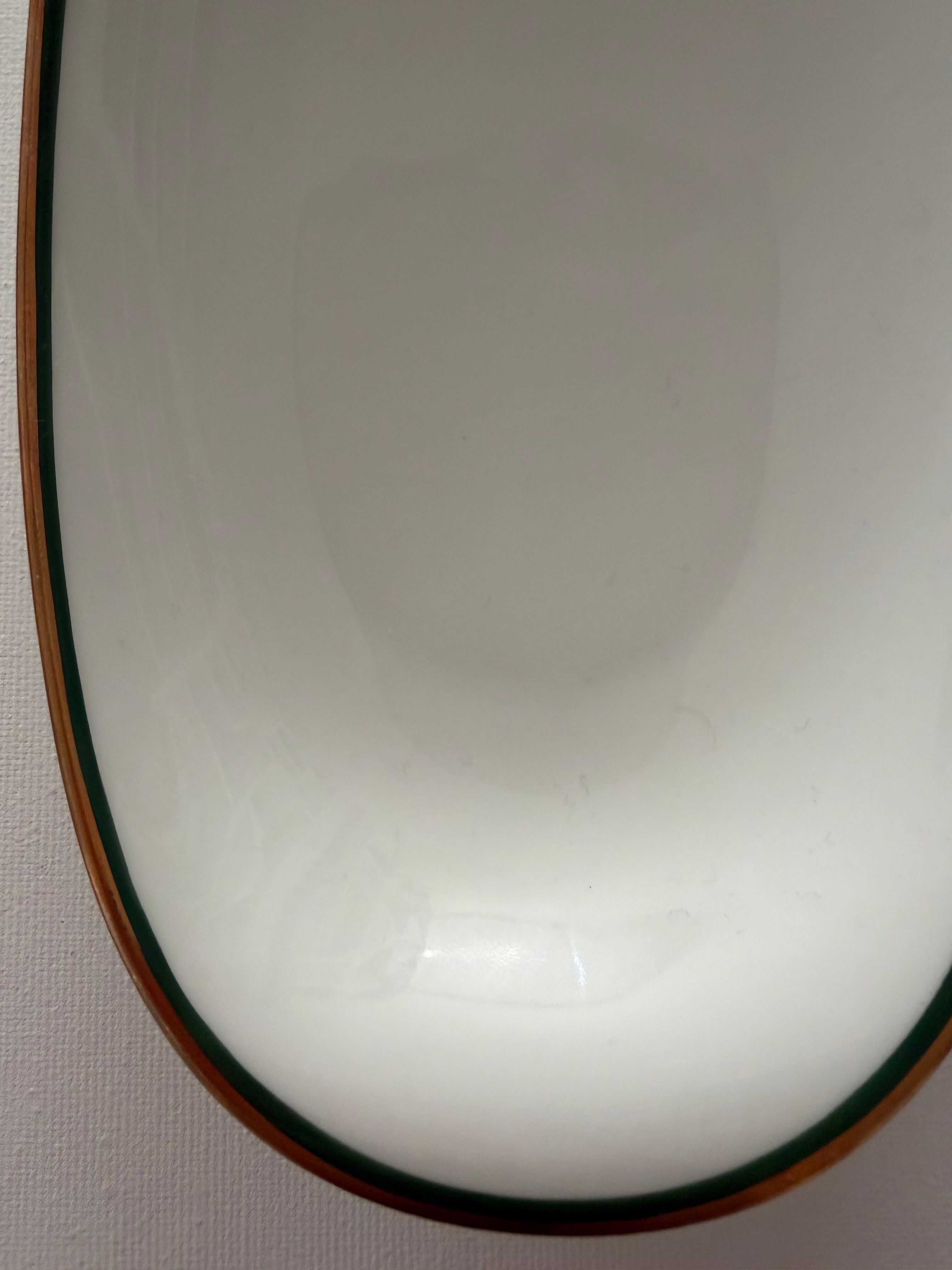 Set of two Limoges porcelain dishes by Bernardaud.
