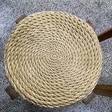 Pair of Scandinavian rush stools from the 70s