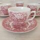 Tasses et sous-tasses Ironstone / service café thé Anglais "Olde Count