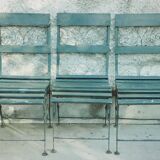 Garden furniture set with 6 chairs, known as Vichy? Art Nouveau 1880?