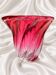 Val Saint Lambert twisted raspberry pink crystal vase signed