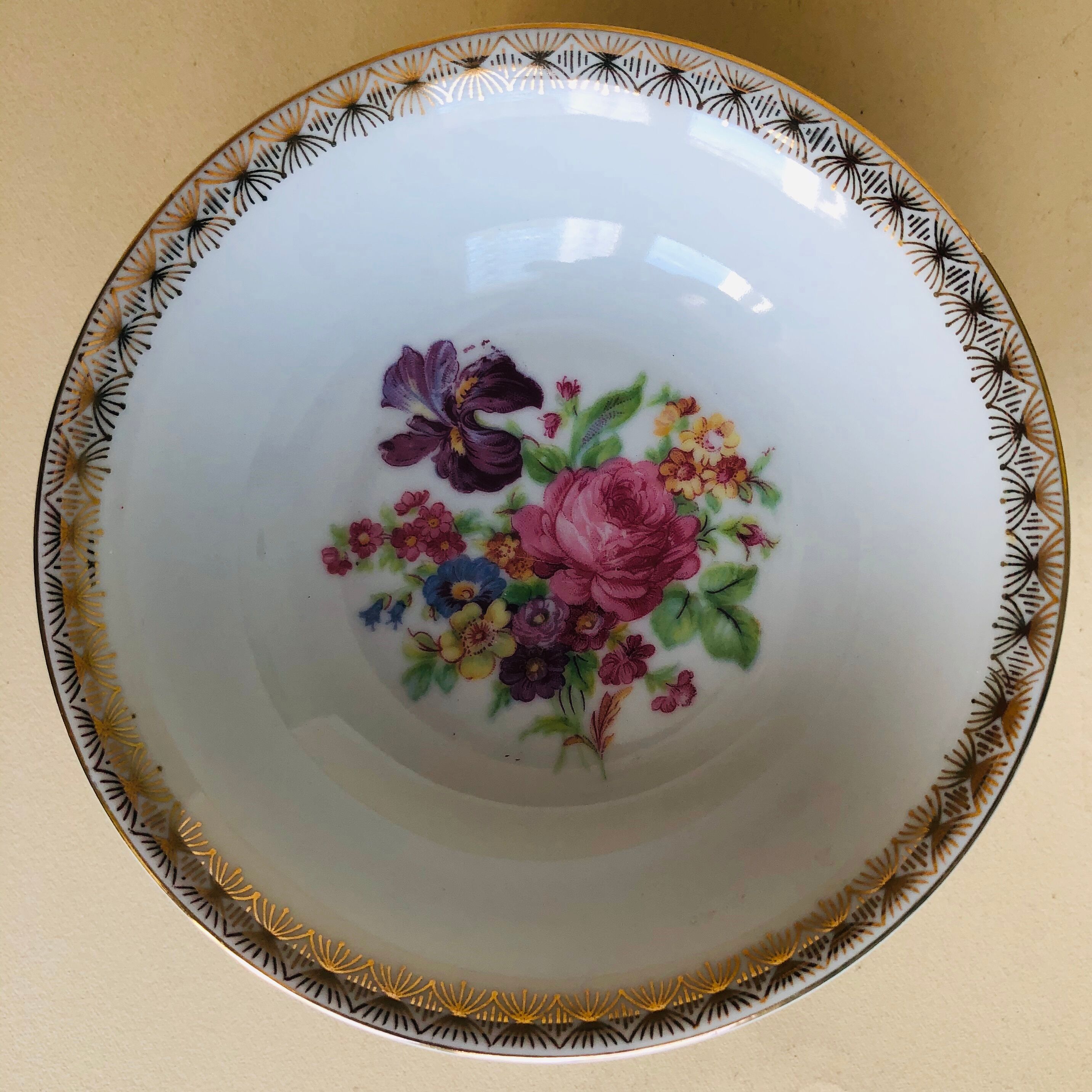 Set of six porcelain cups