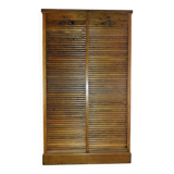 Vintage oak curtain filing cabinet (double)