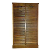 Vintage oak curtain filing cabinet (double)