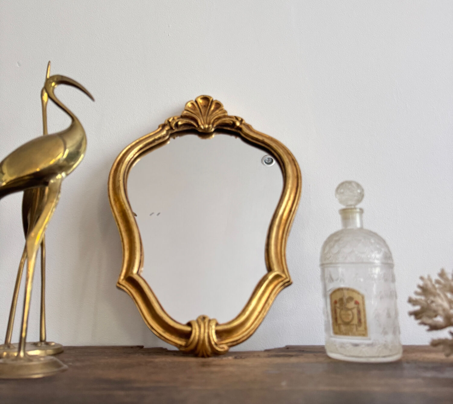 Vintage Baroque Golden Resin Mirror