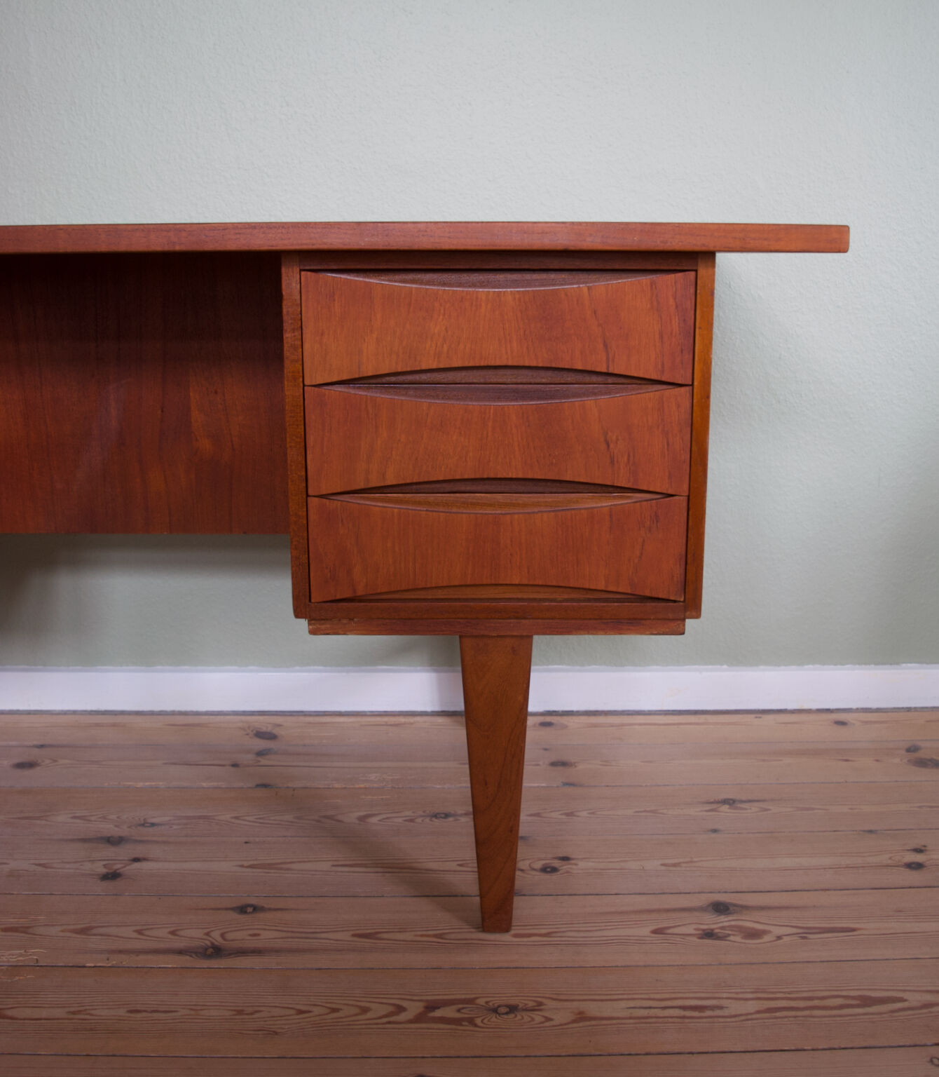 Mid-Century Danish Teak Desk, 1960s