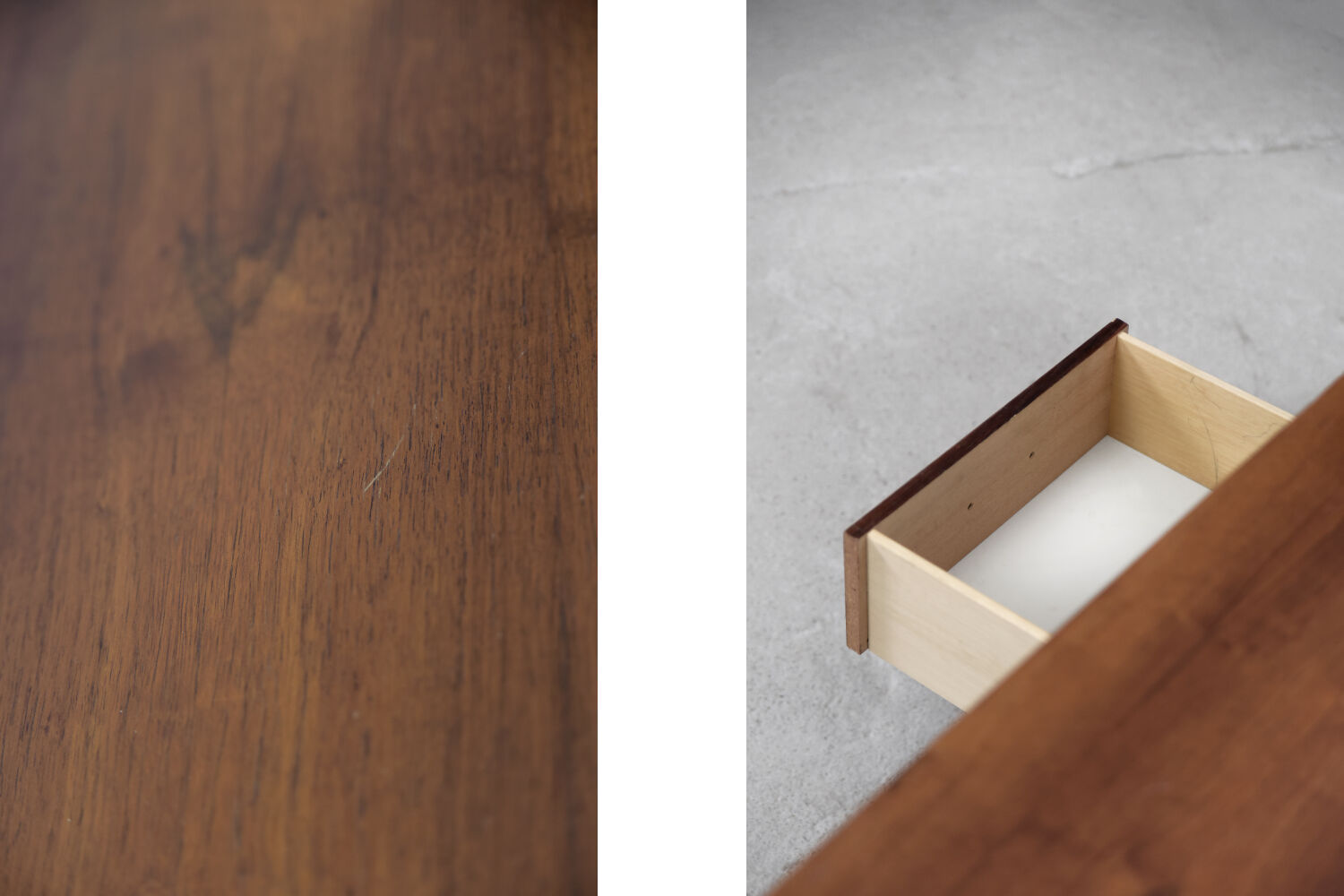 Coiffeuse scandinave moderne en palissandre avec miroir oblong, années 1970