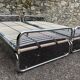 Pair of vintage chrome plexiglass beds