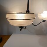 Chandelier 3 burners glass of Clichy