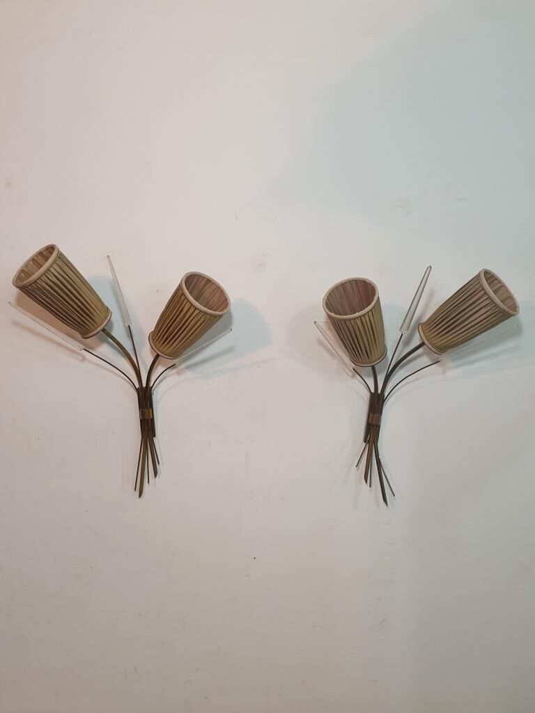 LUNEL wall lamps - Pair of vintage wall lamps - Antique light fixtures