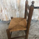 Chaise enfant bebe bois tourné + assise paille tressée vintage #a289