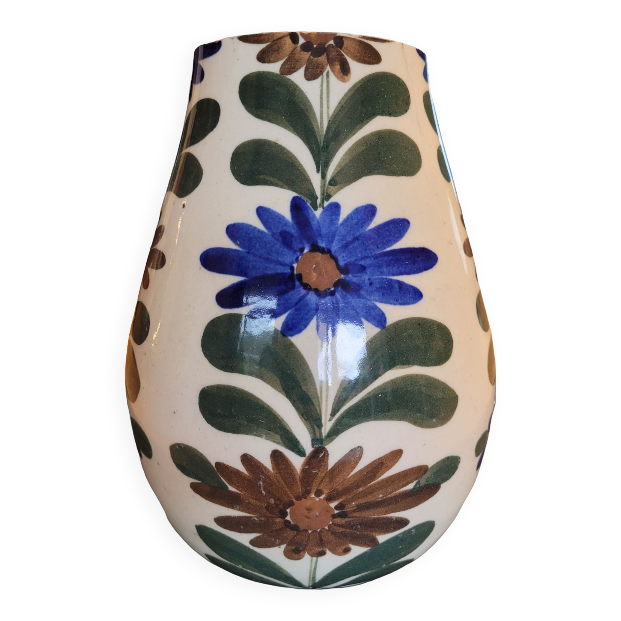 Vintage hand-painted ceramic vase