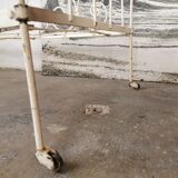 Bed, wrought iron bench
