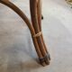 70s smoked glass and rattan table