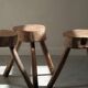 Brutalist coffee table with stools