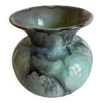 Blue lava style vase Vallauris