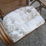 4 vintage rattan armchairs