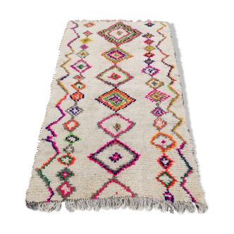 Azilal berbere rug in wool and handmade cotton 240x130 cm