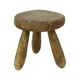 Old Rustic Tripod Stool Milk Stool Brutalism Style