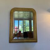 Vintage Louis Philippe mirror with antique gold beveled glass