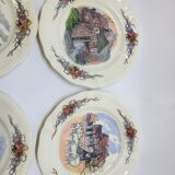 6 Small Dinner Plates Diameter 21 Cm Sarreguemines Obernai Loux