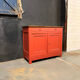 Red solid wood sideboard