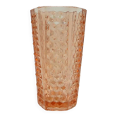 Ćwieki vase, modernism, rosaline glass, Ząbkowice, Poland, 1970s.