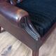 2x Chesterfield wingback armchair