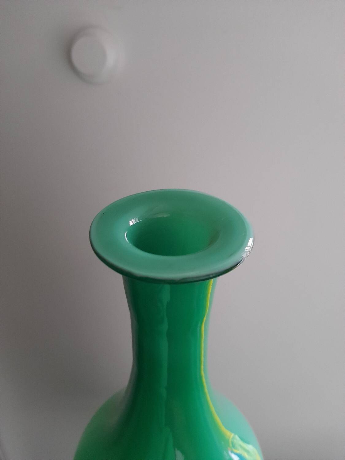 Italian Opaline Bottle Empoli XL