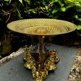 Large brass fruit bowl in Neo-Renaissance style