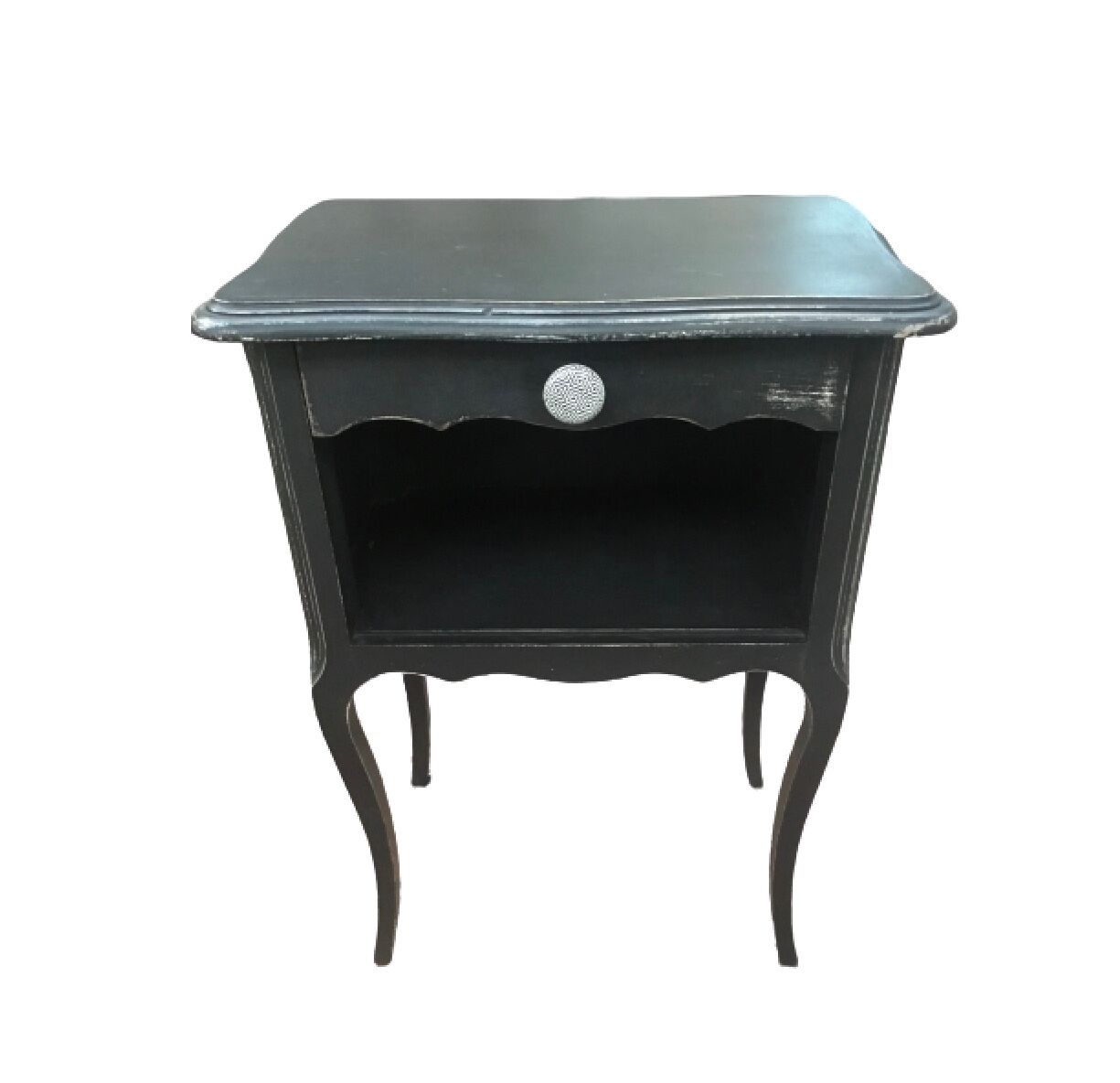 Pair of bedsides painted in black