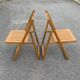Paire de chaises pliante en bois