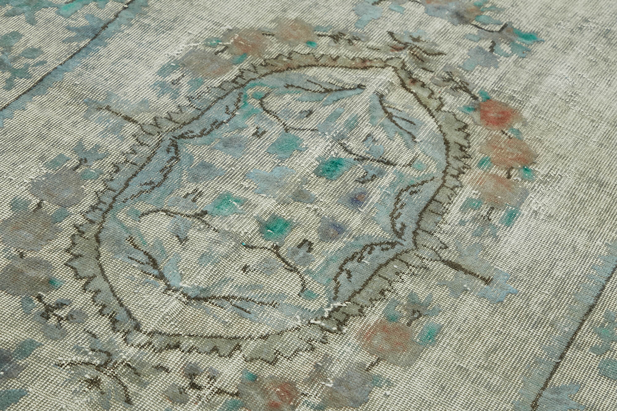 Handmade contemporary oriental 1970s 161 cm x 291 cm blue carpet