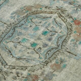Handmade contemporary oriental 1970s 161 cm x 291 cm blue carpet