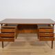 Mid-Century Model 75 Freestanding Teak Desk from Omann Jun, Denmark, 1950s