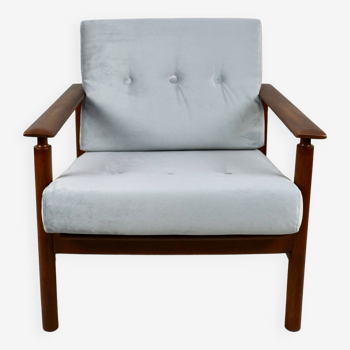 Light silver armchair, 1970s