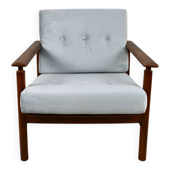 Light silver armchair, 1970s