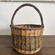 Vintage woven wicker basket, 1950s