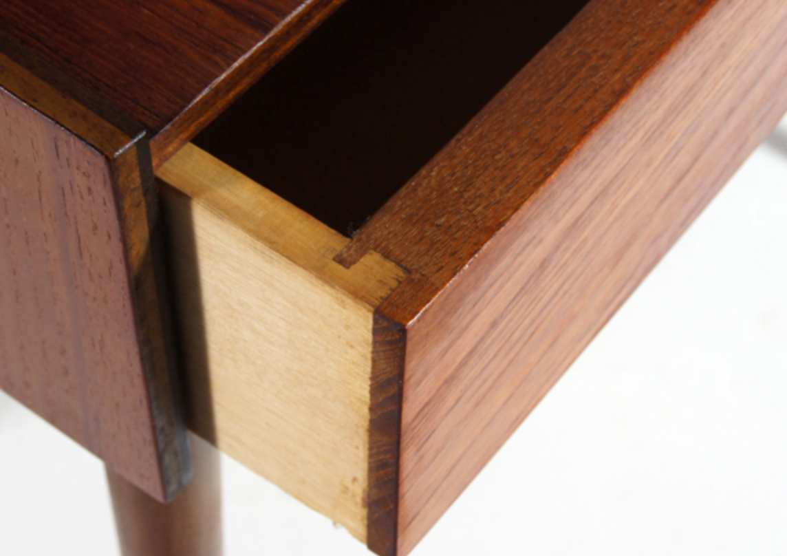 Pair of vintage Danish modern teak bedside tables